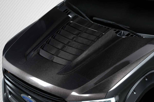 2017-2022 Ford Super Duty F250 F350 F450 Carbon Creations GT500 V2 Look Hood - 1 Piece / Vehicle Year Make Model Trim - 2017-2022-Ford Super Duty ALL / Product Type - Hood / Style Name -GT500 V2 / Kit Material - Carbon Fiber / Notes - Hood pins are required.