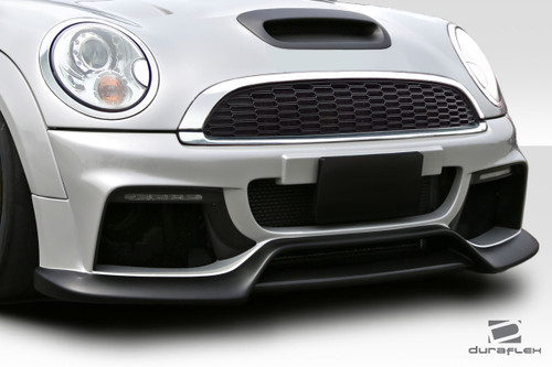 2007-2015 Mini Cooper R55 R56 R57 R58 R59 Duraflex DLR V2 Front Bumper Cover - 1 Piece / Vehicle Year Make Model Trim - 2007-2015-MINI Cooper ALL / Product Type - Front Bumper / Style Name -DLR / Kit Material - FRP (Fiberglass Reinforced Plastics) / Notes -