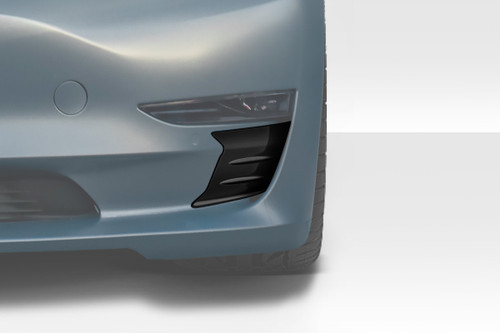 2017-2023 Tesla Model 3 Duraflex Vortex Front Bumper Vent Trim - 2 Pieces (S) / Vehicle Year Make Model Trim - 2017-2023-Tesla Model 3 ALL / Product Type - Accessory / Style Name -Vortex / Kit Material - FRP (Fiberglass Reinforced Plastics) / Notes -