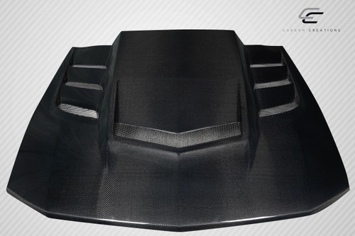 2005-2009 Ford Mustang Carbon Creations Interceptor Hood - 1 Piece / Vehicle Year Make Model Trim - 2005-2009-Ford Mustang ALL / Product Type - Hood / Style Name -Interceptor / Kit Material - Carbon Fiber / Notes -