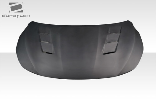 2016-2019 Nissan Sentra Duraflex JS Hood - 1 Piece / Vehicle Year Make Model Trim - 2016-2019-Nissan Sentra ALL / Product Type - Hood / Style Name -JS / Kit Material - FRP (Fiberglass Reinforced Plastics) / Notes -