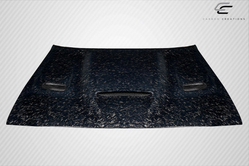 2008-2023 Dodge Challenger Carbon Creations AeroForge Dritech Hellcat Look Hood - 1 Piece / Vehicle Year Make Model Trim - 2008-2023-Dodge Challenger ALL / Product Type - Hood / Style Name -Hellcat / Kit Material - Infusion Carbon Fiber / Notes - Note: Hood pins are required.