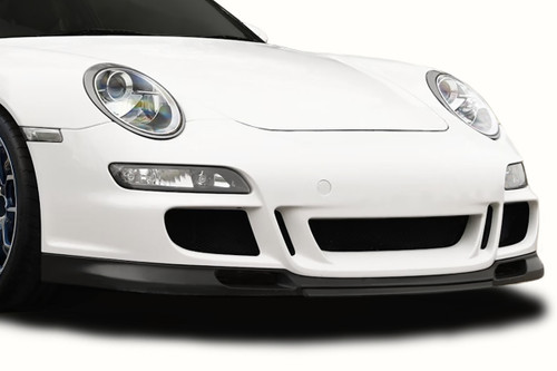2005-2008 Porsche 911 997 Duraflex GT3 RS Look Front Lip Spoiler Air Dam - 1 Piece / Vehicle Year Make Model Trim - 2005-2008-Porsche 997  / Product Type - Front Lip/Add On / Style Name -GT3 RS Look / Kit Material - FRP (Fiberglass Reinforced Plastics) / Notes -