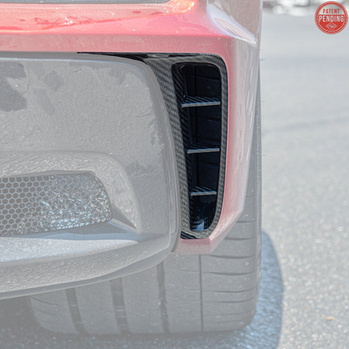 EOS Rear Diffuser Side Vents Carbon Fiber - C8 Corvette Z06 (VENT-602-BKCF)