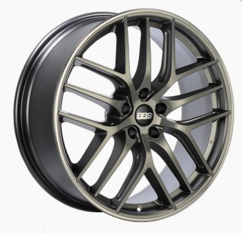 BBS CC-R 20x9.5 5x120 ET40 Satin Platinum Polished Rim Protector Wheel -82mm PFS/Clip Required - CC0402PPO