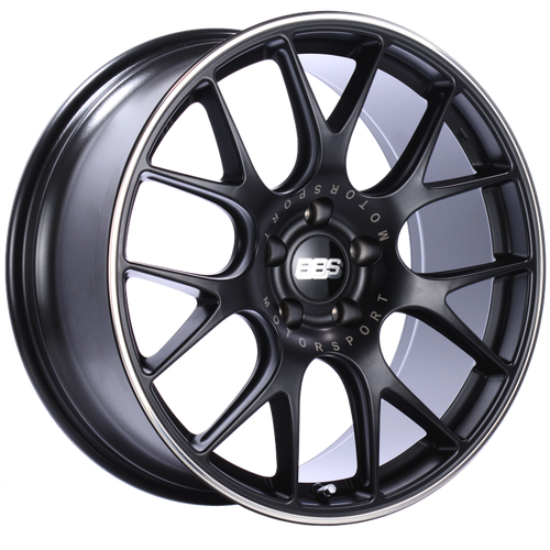 BBS CH-R 20x9 5x112 ET25 Satin Black Polished Rim Protector Wheel -82mm PFS/Clip Required - CH102BPO