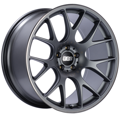 BBS CH-R 20x10.5 5x112 ET25 Satin Titanium Polished Rim Protector Wheel -82mm PFS/Clip Required - CH103TIPO