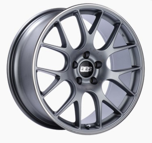 BBS CH-R 19x8.5 5x112 ET40 Satin Titanium Polished Rim Protector Wheel -82mm PFS/Clip Required - CH122TIPO