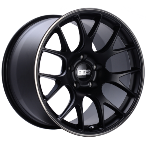 BBS CH-R 20x8.5 5x114.3 ET38 Satin Black Polished Rim Protector Wheel -82mm PFS/Clip Required - CH145BPO