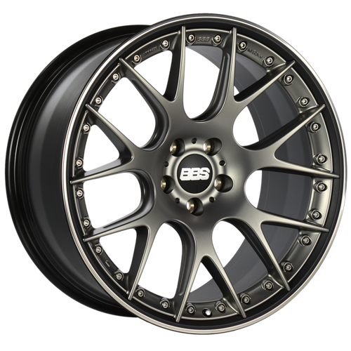 BBS CH-RII 21x10.5 5x120 ET35 Satin Platinum Center Black Lip SS Rim Prot Wheel -82mm PFS/Clip Req - CH604PBPO