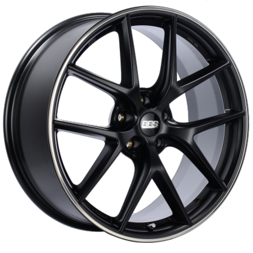 BBS CI-R 20x10 5x112 ET25 Satin Black Polished Rim Protector Wheel -82mm PFS/Clip Required - CI0501BPO