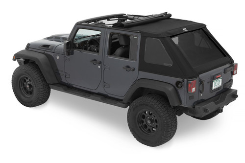 Bestop 07-18 Jeep Wrangler JK 4-Door Jeep Trektop (Premium Black Twill) - 56453-17 Photo - Primary