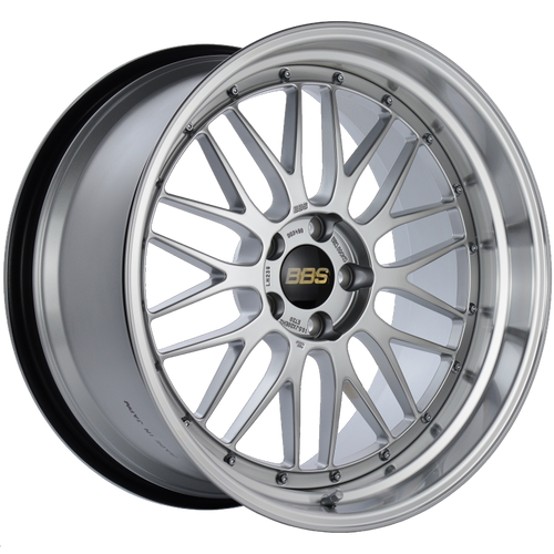 BBS LM 20x10.5 5x114.3 ET20 CB66 Diamond Silver Center Diamond Cut Lip Wheel - LM239DSPK