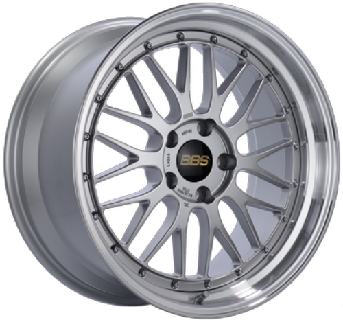 BBS LM 19x8.5 5x114.3 ET38 Diamond Silver Center / Diamond Cut Lip Wheel -82mm PFS/Clip Required - LM300DSPK Photo - Primary