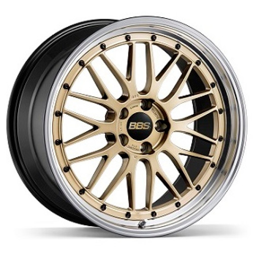 BBS LM 20x9 5x130 ET42 CB71.6 Gold Wheel w/ Diamond Cut Machined Lip - LM471GPK-BKBD Photo - Primary