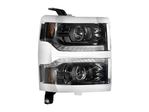 Morimoto XB LED Headlights w. Chrome Trim - 14-15 Silverado 1500