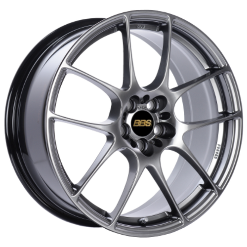 BBS RF 18x7.5 5x114.3 ET50 Diamond Black Wheel - 82mm PFS Required - RF525DBK