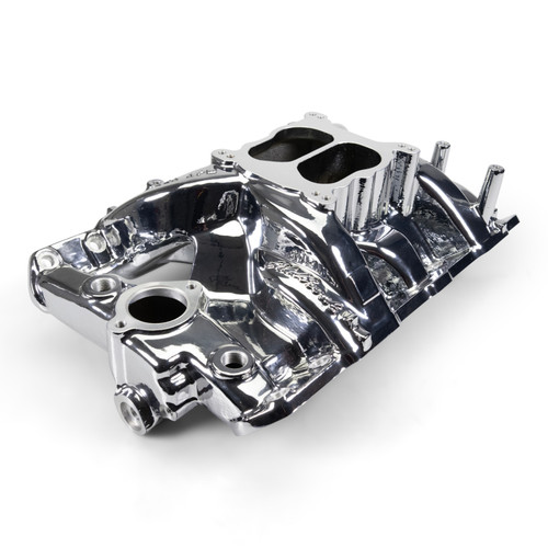 Edelbrock Pontiac 326-455 Performer RPM Intake Manifold - Chrome Plasma Finish - 7156-CP Photo - Primary