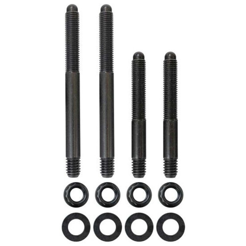 Moroso 2PC 5/16in-24 x 2.5in & 2 PC 5/16in-24 X 3.5in Long 12-Point Nuts Carb Stud Kit w/Bracket - 37968 User 1