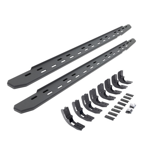 Go Rhino 20-25 Chevrolet Silverado 2500 RB30 Slim Running board + Brackets - Textured Black - 69604880SPC Photo - Primary
