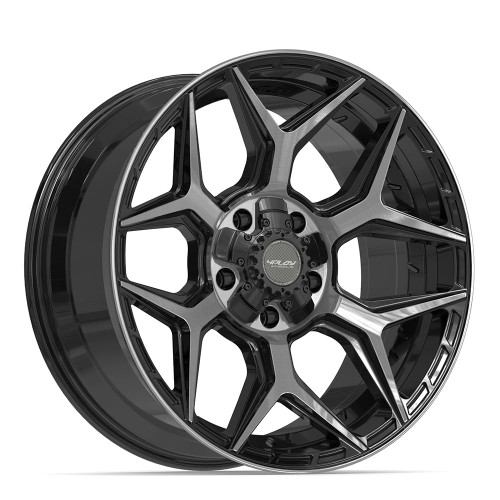 4PLAY 4P06 20x9 5x127 + 5x139.7 0et Gloss Black Brushed with Tinted Clear Wheel (4P06-20090-5D55-0BBT)