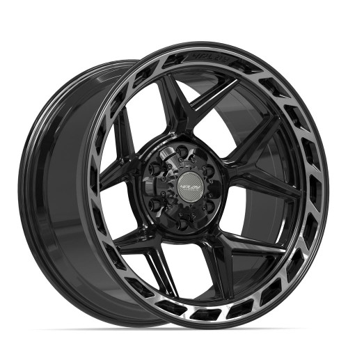 4PLAY 4P55 20x10 6x135 + 6x139.7 -18et Gloss Black Brushed with Tinted Clear Wheel