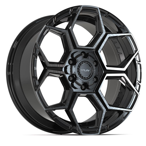 4PLAY 4PS26 20x9 6x135 + 6x139.7 18et Gloss Black Brushed with Tinted Clear Wheel