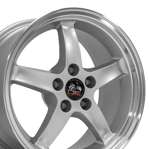OE Wheels FR04B 17x9 5x114.3 24et Gloss Silver Machined Lip Wheel