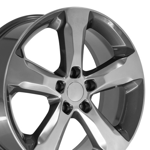 OE Wheels JP28 20x8.5 5x127 50et Gloss Gunmetal with Polished Face Wheel
