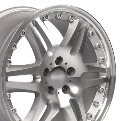 OE Wheels MB09 18x8.5 5x112 35et Gloss Silver Machined Wheel