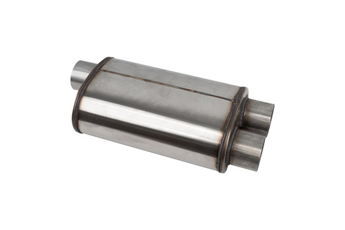 Corsa PRO-Series Tuned 304SS Muffler 3.0in Single Inlet / Dual Outlet - 19in OAL - CPD3030 Photo - Primary