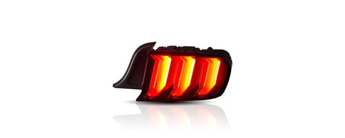 Raxiom 15-23 Ford Mustang Euro Style LED Tail Lights- Gloss Black Housing- Red Lens - 412123 Photo - Primary