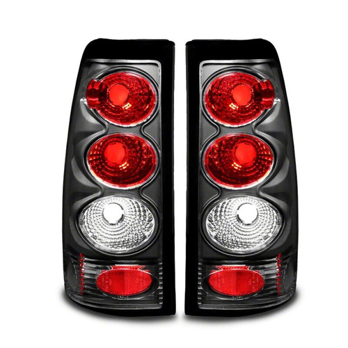 Raxiom 99-02 Chevrolet Silverado 1500 Fleetside Axial Series Tail Lights- Black - Red/Clear Lens - S112710 Photo - Primary