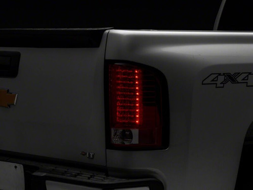 Raxiom 07-13 Chevrolet Silverado 1500 LED Tail Lights- Chrome Housing- Red/Clear Lens - S112738 Photo - Primary
