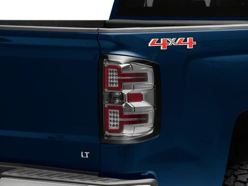 Raxiom 14-18 Chevrolet Silverado 1500 LED Tail Lights/SeqTurn Signals- Chrome- Smoked Lens - S114458 Photo - Primary