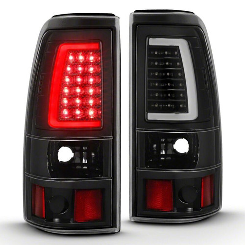 Raxiom 03-06 Chevrolet Silverado 1500 Fleetside Axial Series LED Tail Lights- Black - Clear Lens - S116734 Photo - Primary