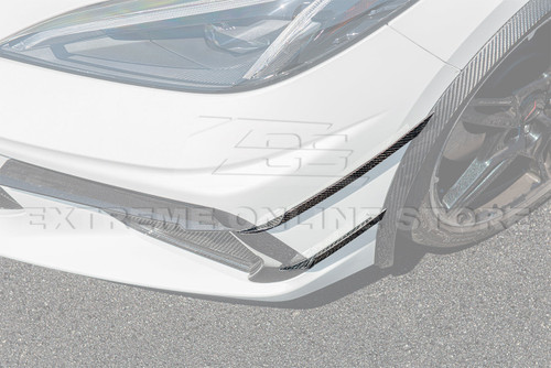 EOS Front Bumper Side Canards - Carbon Fiber - C8 Corvette