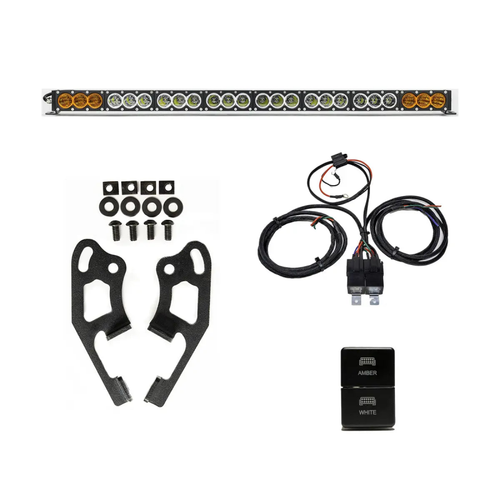 Cali Raised Sherpa Roof Rack Dual Funct. Light Bar & Mount Brckt Kit w/ Wire Harness & Small Switch - CR4284 Photo - Primary