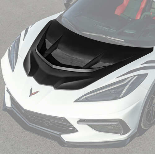 EOS ZR1 Style Fiberglass Carbon Flash Metallic Painted Hood - C8 Corvette Stingray / E-Ray / Z06 / ZR1 (HOOD-1004-V2-FRP)