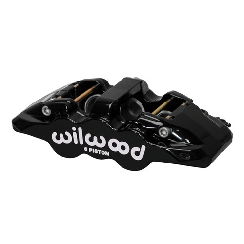 Wilwood caliper AERO6 1.75/1.62/1.62 .810 rotor .80 THK pad R/H black - 120-16890-BK Photo - Primary