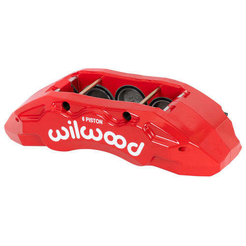 Wilwood caliper TX6-DM ford F250/F350 23-UP 1.62 1.38/1.38 1.38 rotor L/H red - 120-17694-RD Photo - Primary