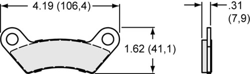 Wilwood pad 10008 SC10 .185 THK axle set - 150-11648K Photo - Primary
