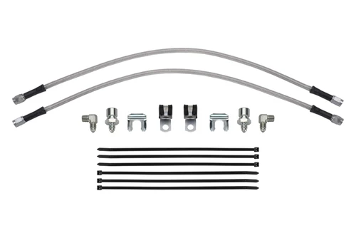 Wilwood flexline kit 22IN. M10X1.50 IF to 90 deg 1/8-27 NPT - 220-17599 Photo - Primary