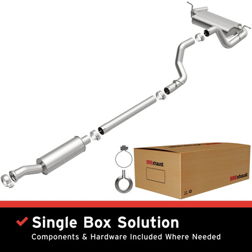 BRExhaust 18-25 Jeep Wrangler 2.0L Direct-Fit Replacement Exhaust Kit - 106-1105 Photo - Primary