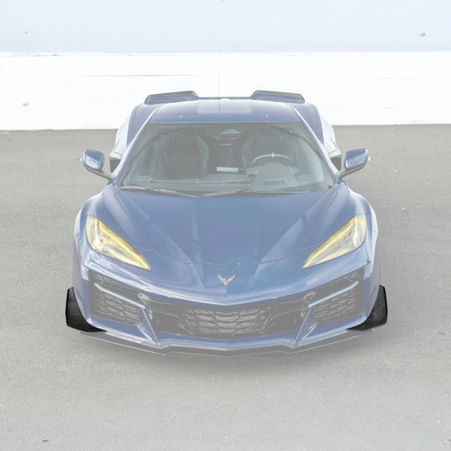 EOS Carbon Fiber Z07 Package Front Canards - C8 Corvette Z06 / ZR1 (SPLITTER-1360-BKCF)