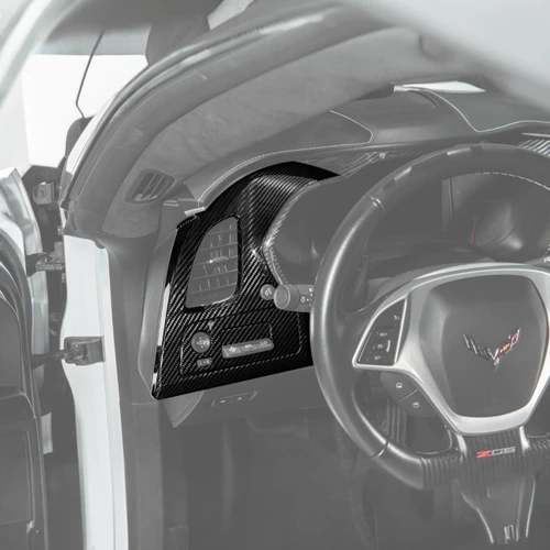EOS Carbon Fiber Driver Side Instrument Panel - 14-19 C7 Corvette (VENT-1399-BKCF)