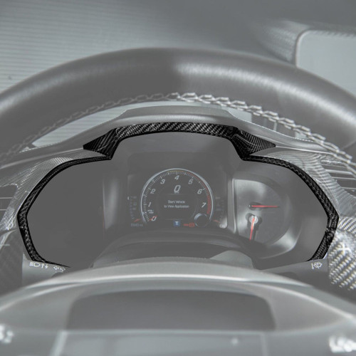 EOS Carbon Fiber Gauge Cluster Trim - 14-19 C7 Corvette (VENT-1411-BKCF)