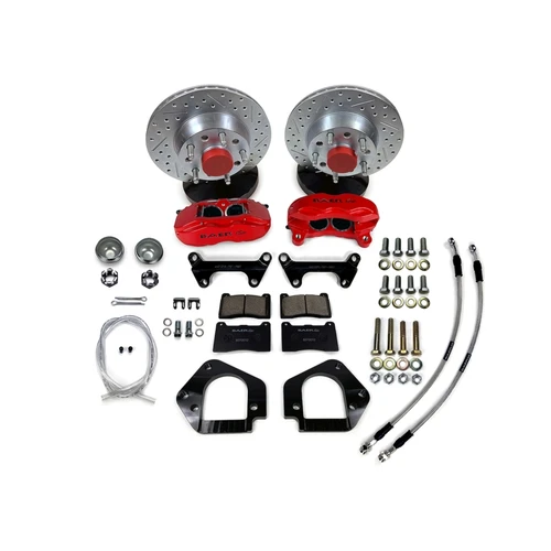 Baer Brakes 64-72 Buick Skylark 11in SS4 Int Hub Front SDZ Brake Kit - Fire Red - 4301685FR