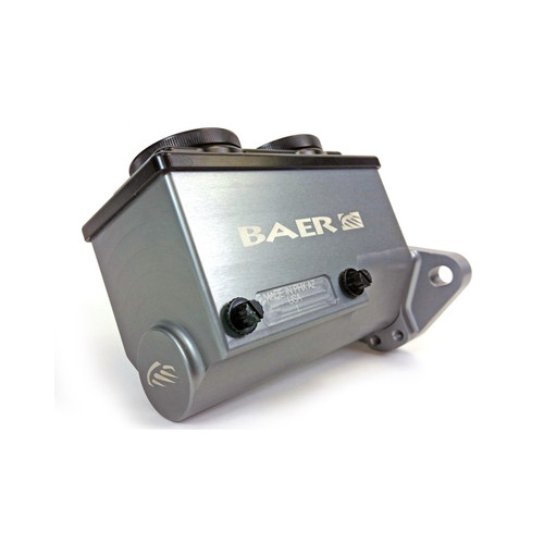 Baer Brakes GM/Ford 15/16in Bore Remaster 2-Bolt Left Port Master Cylinder Assembly - Gray - 6801262LP