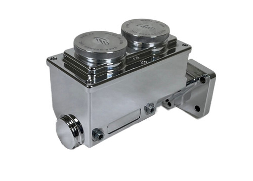 Baer Brakes Mopar 1in Bore Remaster 4-Bolt Left Port Master Cylinder Assembly - Polished - 6801302LP